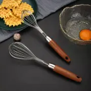 Manual Non-stick Wooden Handle Milk Frother Blender Whisk Hand Mixer Egg Beater