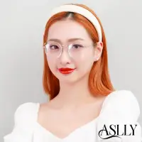 在飛比找momo購物網優惠-【ASLLY】A1054銀月夾心小圓濾藍光眼鏡