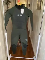 XCEL Youth 3/2 Full Wetsuit - Black/Dark Green- Size 12 Brand New