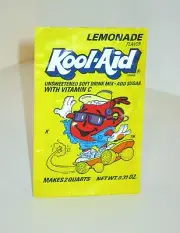 Vintage 1990's Kool Aid Lemonade Skateboard Man Soft Drink Mix Unopened Packet