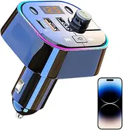 Wireless Car Radio Music Adapter,Radio Transmitter Car Charger Wireless Audio Receiver | Multifunctional Vehicles Charging Ports, Stable Speakers Stereo Systems