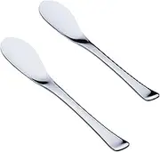 Shimomura Planning 14829 Butter Knife, Set of 2 (Made in Japan), Dishwasher Safe, Firmly Scoop Shape, Wide, Easy to Apply, Long, Large, Total Length: 7.0 inches (17.8 cm), Durable, Margarine Jam,