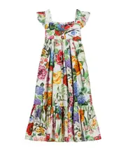 Dolce Gabbana Kids Floral Print Poplin Dress 12,8Y,6Y,4Y,6,14Y,3Y,12Y,10Y Multicolor