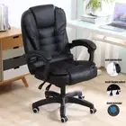 Back Massage Executive Office Computer Chair Recliner Foot Rest Leather