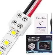 2-Pin 8mm Solderless LED Strip Connectors, Reliable and Easy-to-Install, Solidly Connected LED Light Connectors