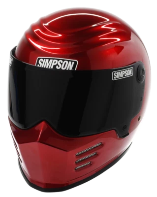 Simpson Outlaw Bandit "CANDEE RED" Motorcycle Helmet - Snell Rated - All Sizes