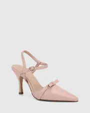 Tanika Blush Leather Heel
