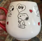 Peanuts Snoopy Mug With Snoopy Inside Red