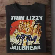 Thin Lizzy Jailbreak Explosion Men's Black Short Sleeve T-Shirt All Size S-5XL