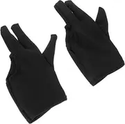 AUTSUPPL Heat Proof Set 2pcs Black Hair Styling Finger Mitts for Curling Straight