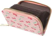 [Minkissy] Cute Card Holder Wallet Small Zipper Wallet for Women Compact Coin Purse with Ample Storage for Cards and for Easy Carrying