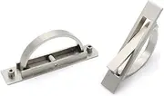 Concealed Cabinet Drawer Door Pull Handle, Invisible Embedded Built-in Handle Door Handle for Cupboard, Drawer, Wardrobe, Modern Simplicity, 2 Pcs
