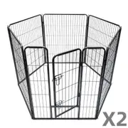 YES4PETS 12 Panels 100 cm Heavy Duty Pet Dog Cat Puppy Rabbit Exercise Playpen Fence Extension