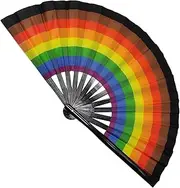 [Generic] Large Folding Hand Fan - 13 Inch Big Chinese Folding Hand Fans | Decorative Foldable Craft, Home Decoration, Dancing Supplies For Stage Performance