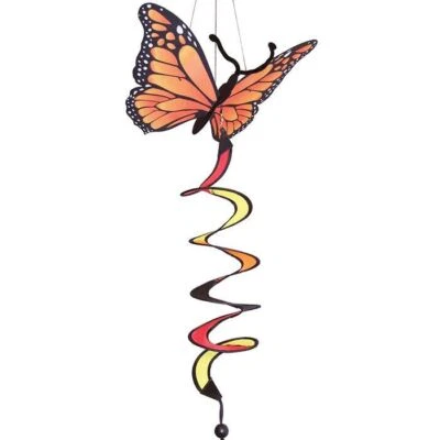 30” MONARCH BUTTERFLY hanging WIND Spinner TWISTER garden décor – ITB-4289