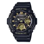 Casio Men's Analog-Digital Sport Watch with Gold Dial - AEQ-120W-9AVCF
