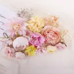 1 袋歐式人造花頭家居裝飾婚禮花牆裝飾 DIY 髮飾胸花工藝套件花卉