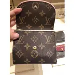 二手 LV 經典原花 LOUIS VUITTON M62036 ARIANE 三折 短夾 紫紅色 M6