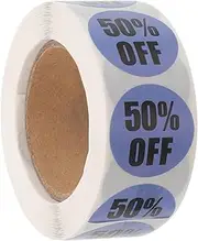 1roll Stickers Self-Adhesive Round Labels for Retail Tags Percent Off Stickers for Supermarkets and Thrift Shops Strong Adhesive and Easy to Peel Off