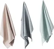 Mikinona 3pcs Microfiber Kitchen Cleaning Cloths Absorbent Non Stick Dish Towels Mixed Colors for Cookware and Household Cleaning Supplies