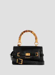 GUESS Women's Black Sibel Top Handle Bag