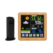 Digital Wireless Multi-Functional Weather Clock Colour Screen Creative Home Touch Screen Thermometer Forecast Station Clock