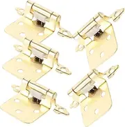 Garneck 5pcs Hinges Door Hinge Spring Cabinet Soft Close Hinges Cabinet Hinges Semi-Concealed Hinges Flat Hinges for Door Cabinet Doors Hinge Replacement Wood Hinge Steel Plate Coffee
