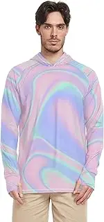 [Caihoyu] Men's Hoodie Sun Protection Fishing Long Sleeve UPF 50+ Quick Dry Hoodie T-Shirt