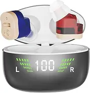 Hearing aid (non-amplifier), 16-channel latest rechargeable professional hearing aids, clear sound quality with noise reduction, designed for the elderly waterproof non-prescription hearing aids