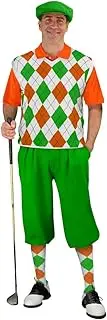 [Golf Knickers] Sweater Golf Outfits - Mens - White Orange Lime