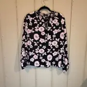 Social Standard by Sanctuary Tallie Long Sleeve Peasant Top Size L Sweet Floral