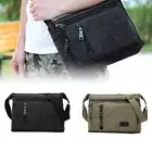 Men Canvas Shoulder Bag Vintage Army Military Haversack Work Tool Pocket Sack