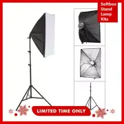 Studio Softbox E27 Socket Lamp Continuous Lighting Video Light Stand Kit 50x70cm