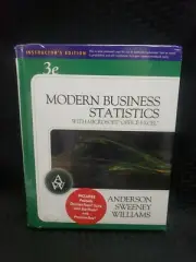 Modern Business Statistics With Microsoft Office Excel Third Edition Instructors