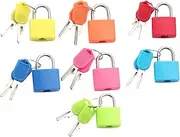 WATIIFUFU 7pcs Suitcase Lock Mini Toolbox Suitcases Tool Case Locker Storage Cabinets Padlock Security Lock
