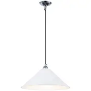 Chrome Cable Cord Pendants Lights White Ashford 370mm Period Edwardian Lighting Inspirations
