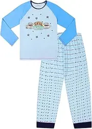 [FRIENDS] Central Perk Pyjamas for Girls Cafe TV Show Kids PJ Set Blue