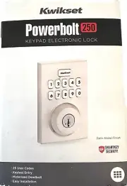 Kwikset Powerbolt 250 Electronic Keypad Deadbolt In Satin Nickel 992500-005