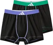 [adidas] Boy's Boxer Briefs, Front Opening, Sweat Absorbent, Quick Drying, Set of 2