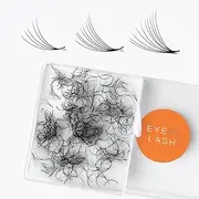 [Eyesy Lash] 500 Promade Fans - 5D 0.07 Size 12mm Curl D - Volume Premade Lash Fans for Eyelash Extensions Middle Stem Handmade Loose Pre Made Eyelash Fluffy Soft Pointy Base