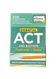 Essential ACT, 2nd Edition: Flashcards + Online: 500 Need-to-Know Topics - New