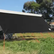 Coast To Coast Front Sunscreen To Suit 18ft Rollout Awning Black