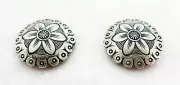 Jeremiah Watt Main & Winchester White Bronze Conchos 3/4" Screw Back Horse Tack