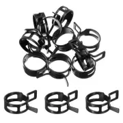 10 Pcs Fuel Line Clamps Spring Band Hose Clamps 25mm , Black