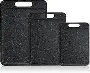 Plastic Chopping Board,3-Piece Set,Dishwasher Safe Cutting Boards with Juice Grooves, Easy Grip Handle, 100% BPA Free Non-Slip Knife Friendly Meat, Vegetables,Fruit
