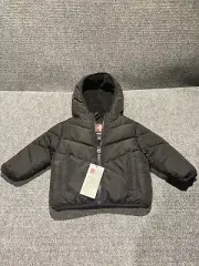Swiss Tech Jacket Infants Size 12 M Black Long Sleeve Hooded With Mittens NWT