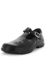 [Wilde] New School Jayne2 Leather Flats 9 Black Smooth T-Bar Girls Classic Shoes