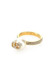 Valentino VLogo Signature Embellished Ring 11,13 Yellow