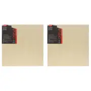 2x Jasart Studio 1 1/2" Thick Edge 12x12" Wooden Artist Board Painting/Drawing