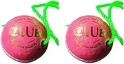 Gaurav Sports Sports Cricket Balls Hanging Ball, Practice Cricket Ball with Rope, Knocking White Ball | (Pink Colour)